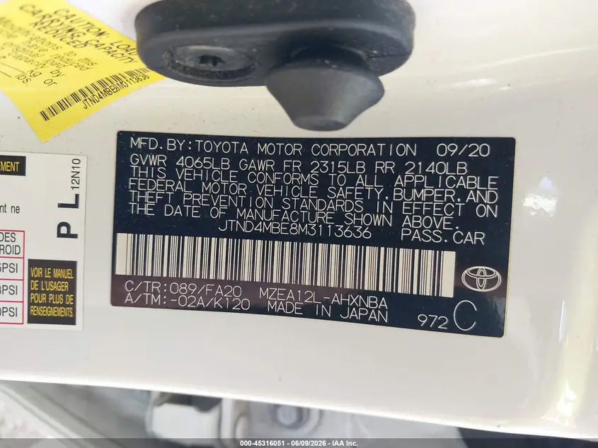 2021 Toyota Corolla SE JTND4MBE8M3113636 — фото 9