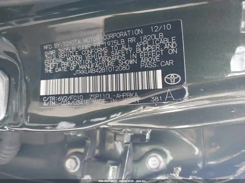 2011 Scion xD Release Series 3.0 JTKKU4B42B1012080 — фото 9