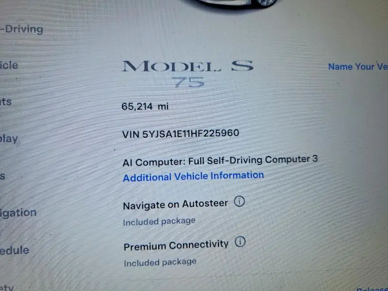 2017 Tesla Model S 5YJSA1E11HF225960 — фото 9